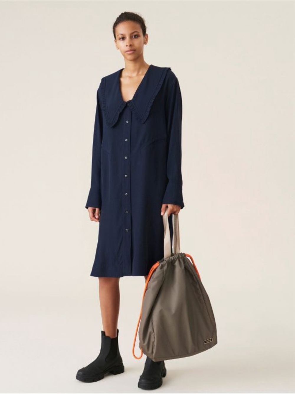 GANNI ripstop oversize shirt dress NWT S/M